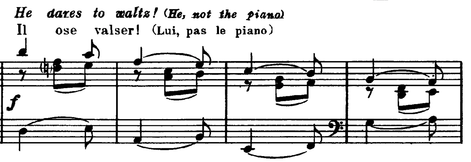 He dares to waltz! (He, not the piano)