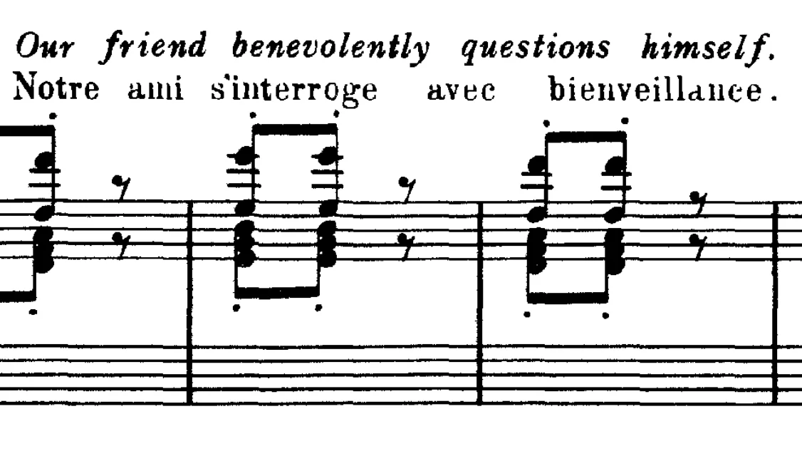 Our friend benevolently questions himself.